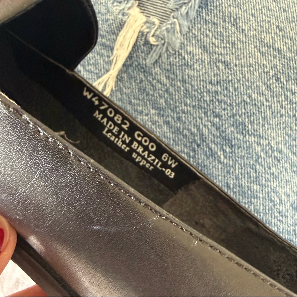 Classic Black Leather Penny Loafers Size 6 - Picture 6 of 6